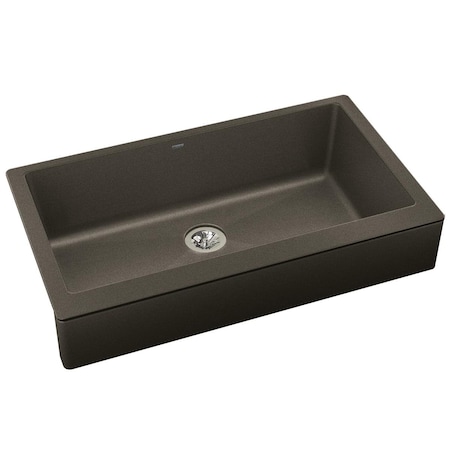 Elkay Quartz Luxe 35-7/8 X 20-15/16 X 9 Single Bowl Farmhouse Sink With Perfect Drain Chestnut ELXUFP3620CN0